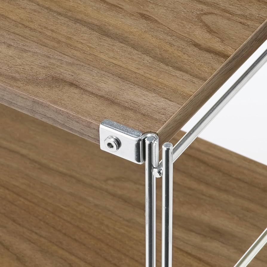 Amazon｜無印良品 ステンレスユニットシェルフ ウォールナット材棚