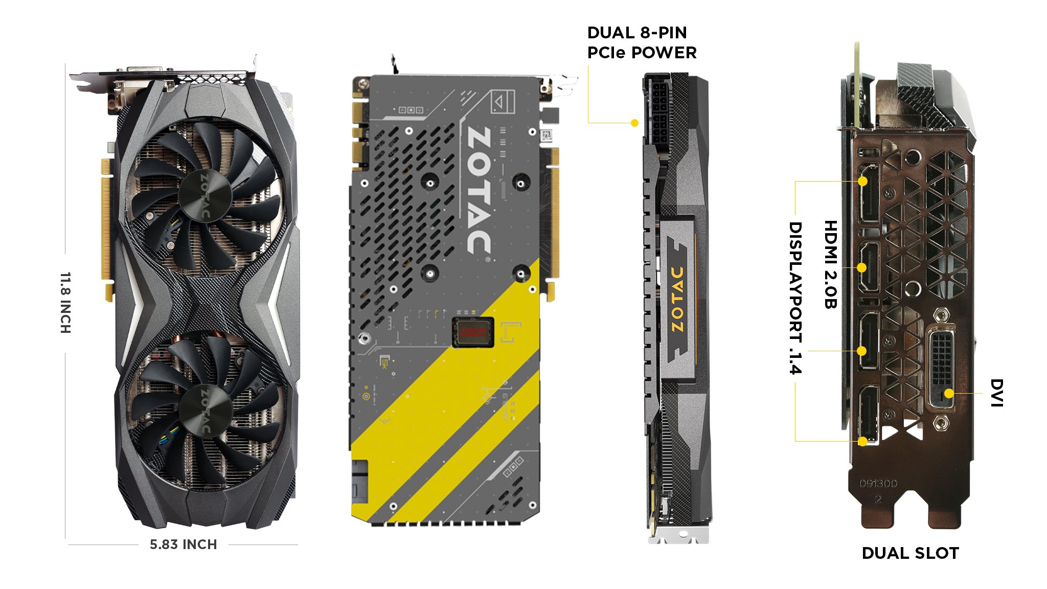 グラフィックボード・グラボ・ビデオカード ZOTAC GTX1080 AMP EDITION