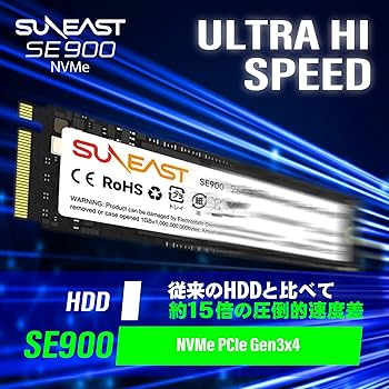 Amazon | SUNEAST 1TB NVMe SSD PCIe Gen 3.0 ×4 M.2 Type 2280 内蔵
