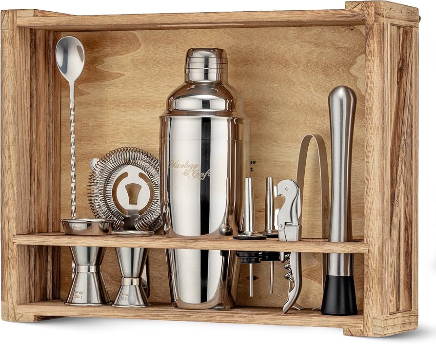 Amazon.com: Mixology & Craft 11-Piece Cocktail Shaker Set with