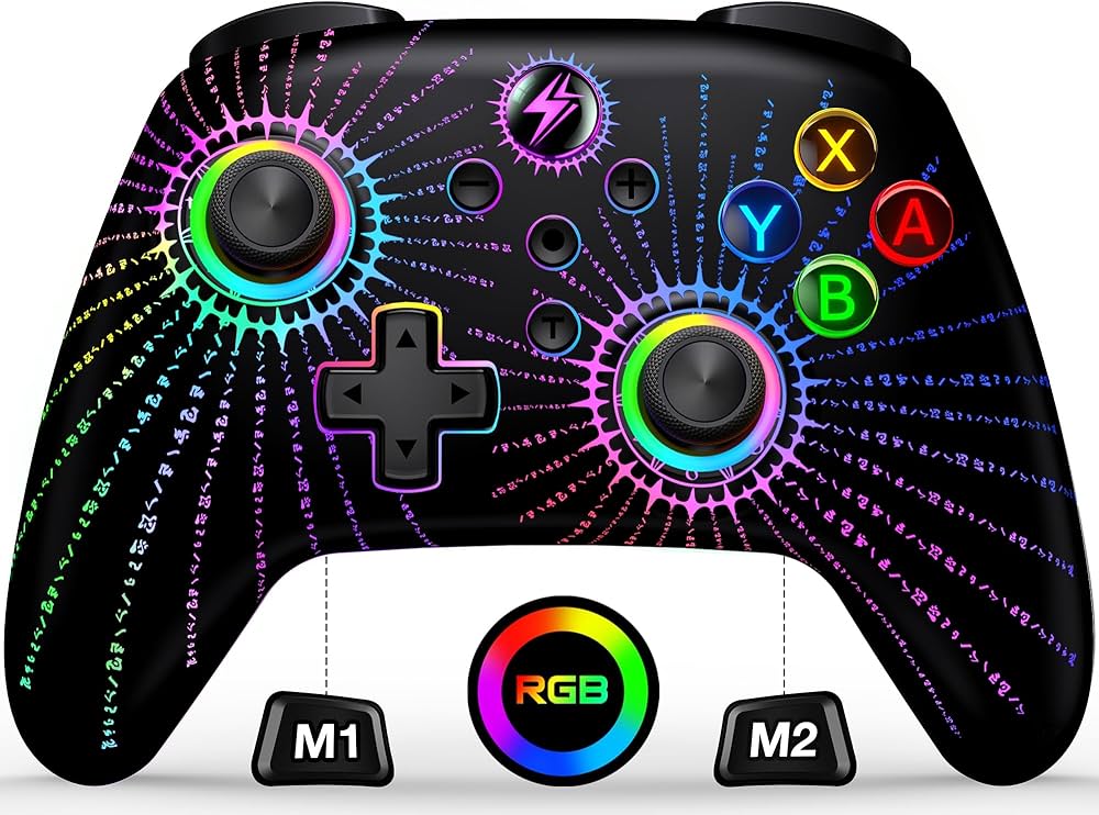 Amazon.co.jp: Switch コントローラー マクロプログラム編集 8色RGB