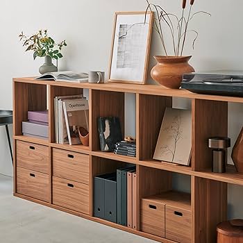 Amazon｜無印良品 スタッキングシェルフセット・5段・オーク材 幅82