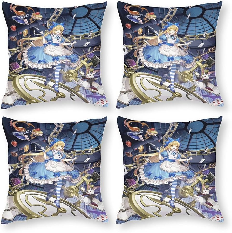 Amazon｜不思議の国のアリス 枕カバー 抱き枕 4点セット ピローケース