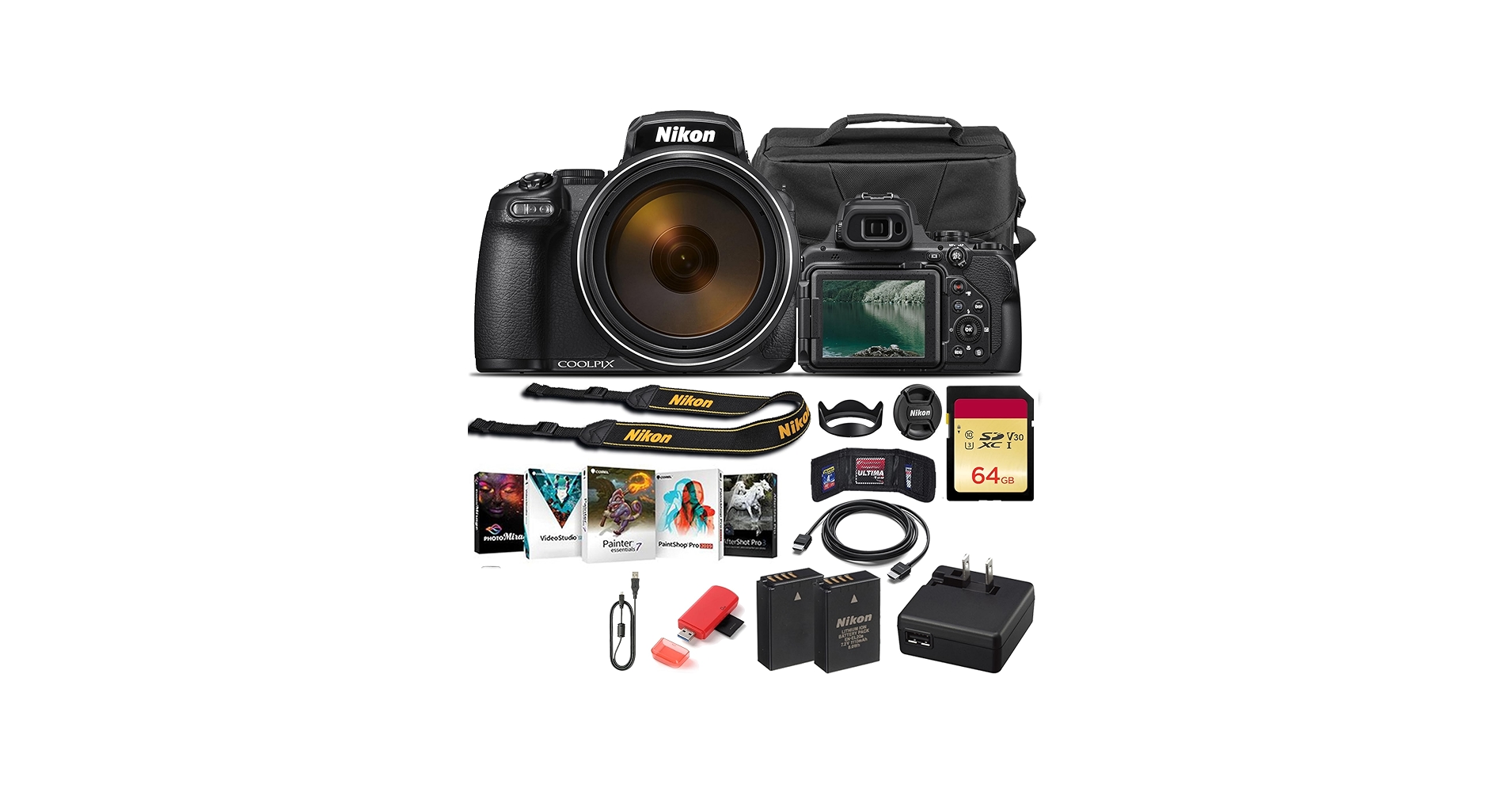Amazon.com : Nikon COOLPIX P1000 Digital Camera (26522) + 64GB