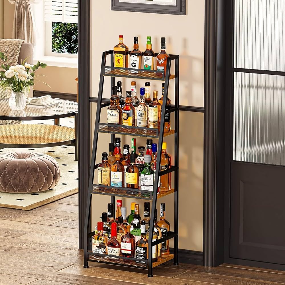 Amazon｜ZHLELEWZ ワインラック ウイスキー 棚 ボトルラック