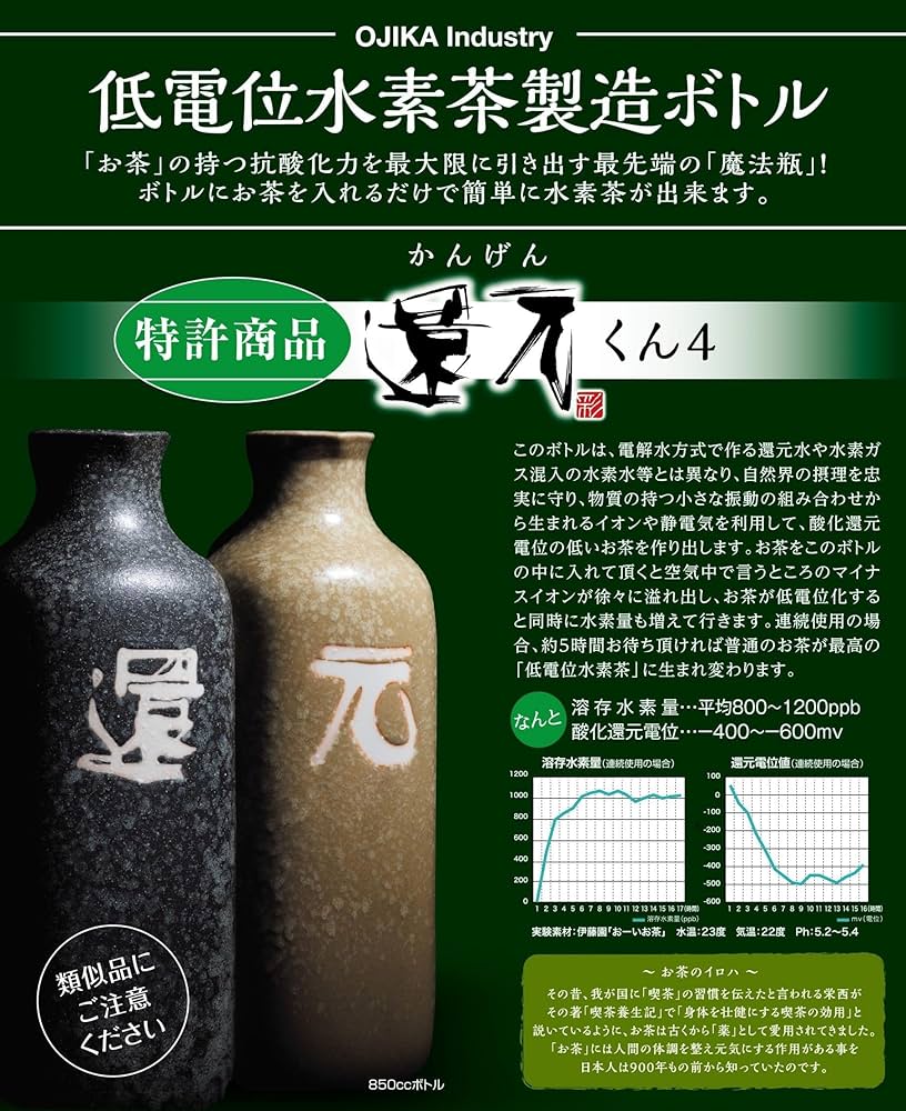 Amazon.co.jp: 還元くん 4 水素水 ボトル 低電位水素製造 還ボトル