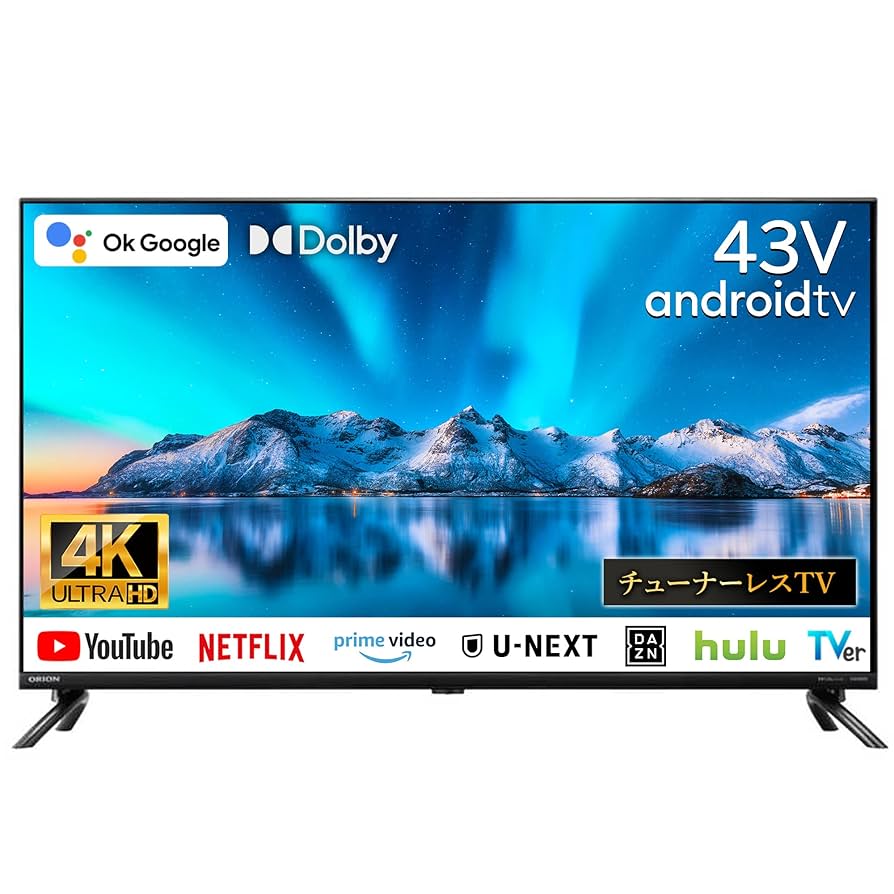 HCL 43インチ 4K対応スマートテレビ(Android TV) HCL 43インチ 4K対応