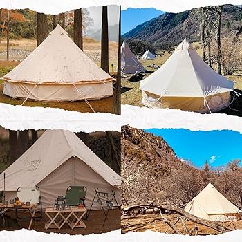 Amazon.co.jp: Mountainhiker ベル型テント 4M, 4-8人用 T/C テント