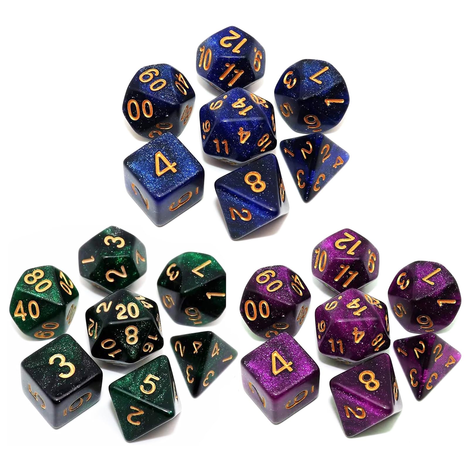 Amazon | LIANHATA 多面体 ダイス サイコロ セット アクリル 21個入り