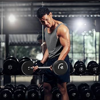 Amazon | フィロソフィージムラバー固定バーベル、30ポンド