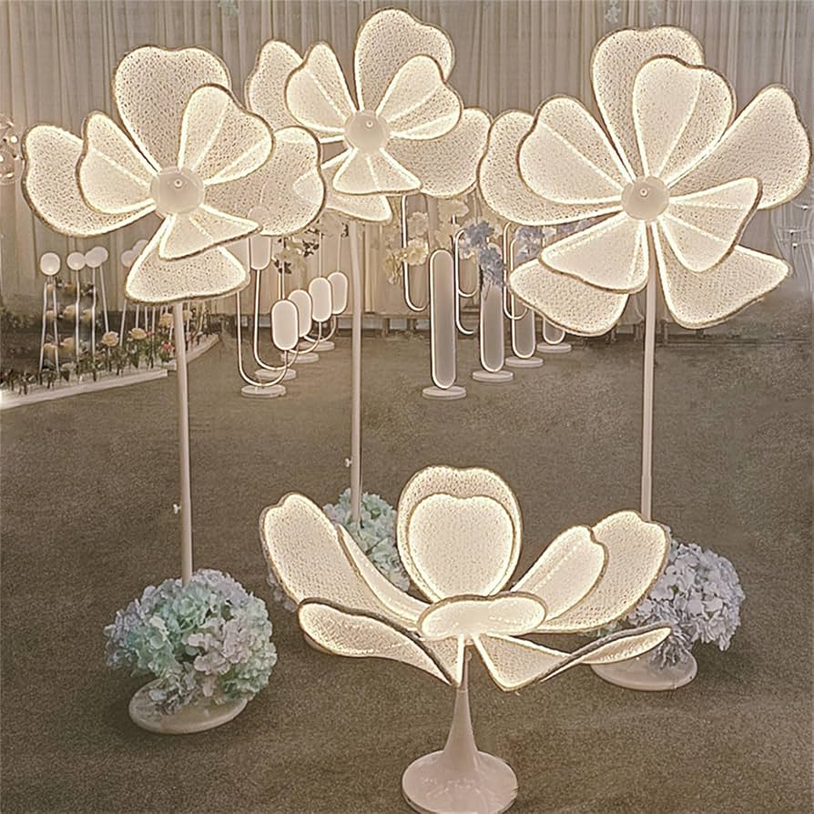 Amazon.com: ZLPOWER 4PCS Luminous Peony Flower Floor Lamp Wedding