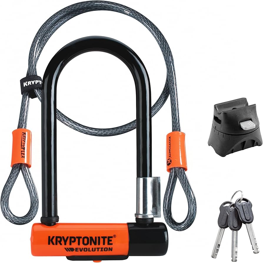 Kryptonite New-U Evolution Mini-7 Heavy Duty Bicycle U Lock with 4
