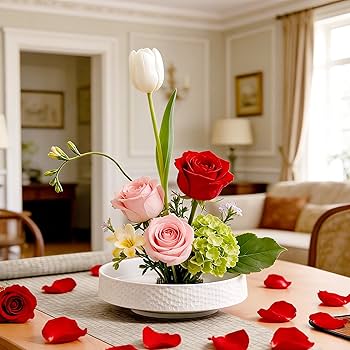 Amazon.com: Japanese Ikebana Vase Kit, Flower Shallow Container