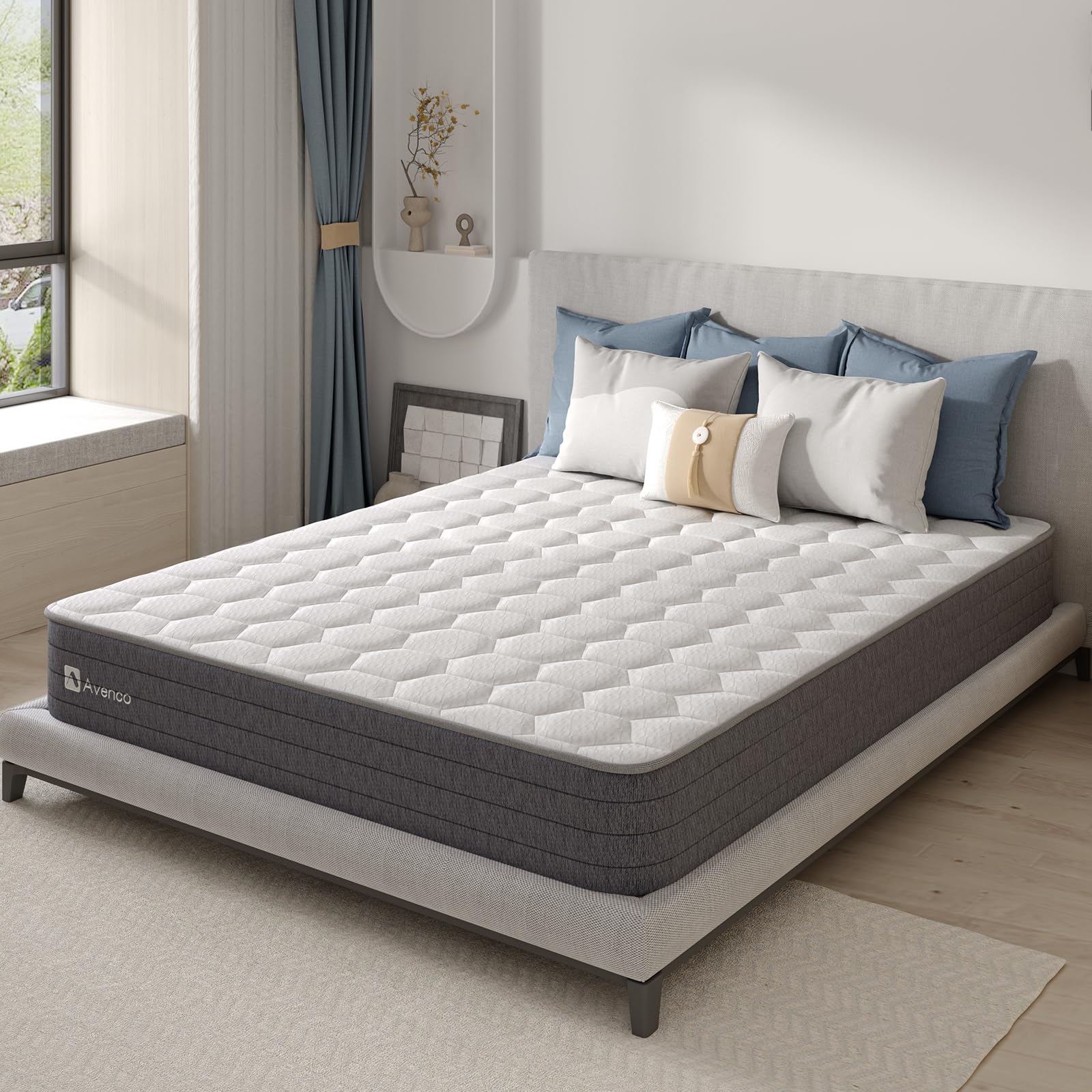 Amazon.co.jp: Avenco マットレス ダブル 高反発 厚さ20cm やや硬め