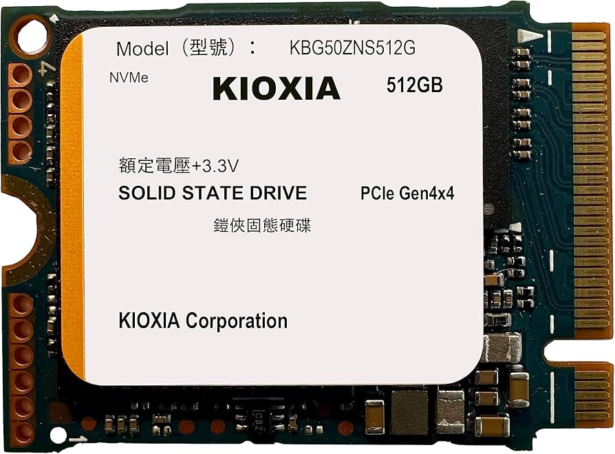 Amazon.com: KIOXIA SSD 512GB M.2 2230 30mm NVMe PCIe 4.0 Gen 4 x 4