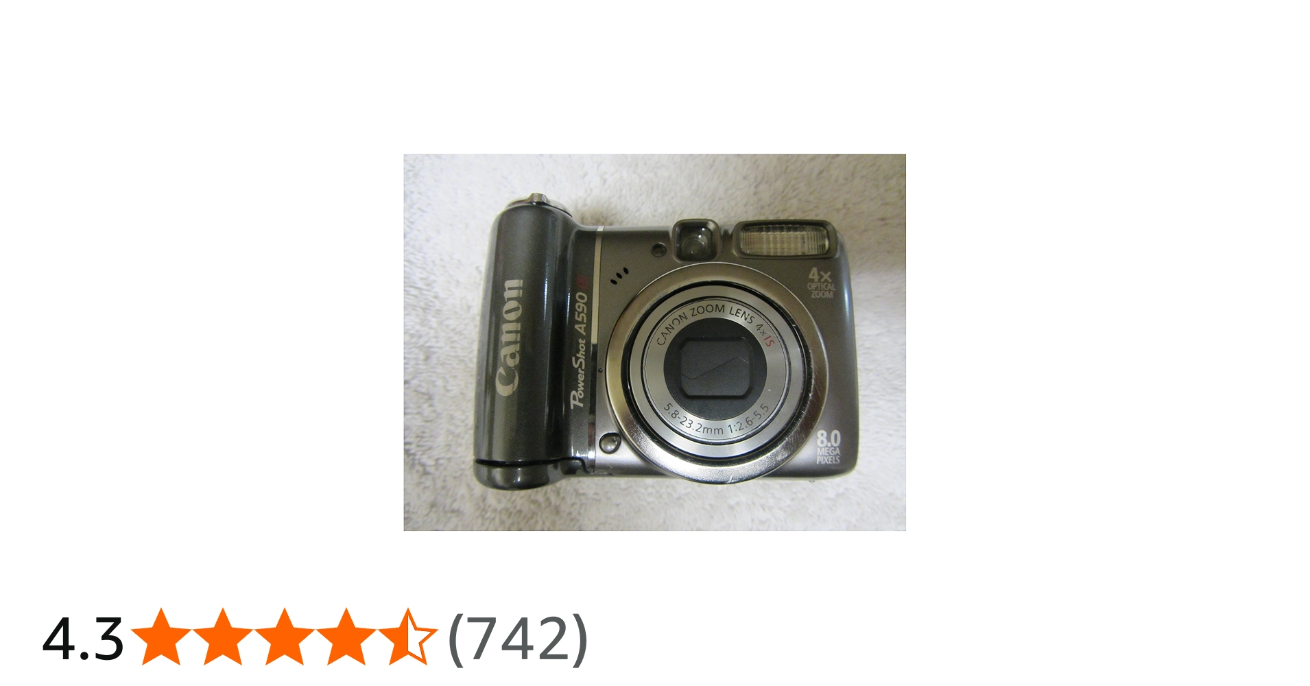 Amazon.co.jp: Canon PowerShot a590is 8 MPデジタルカメラと4 x光学