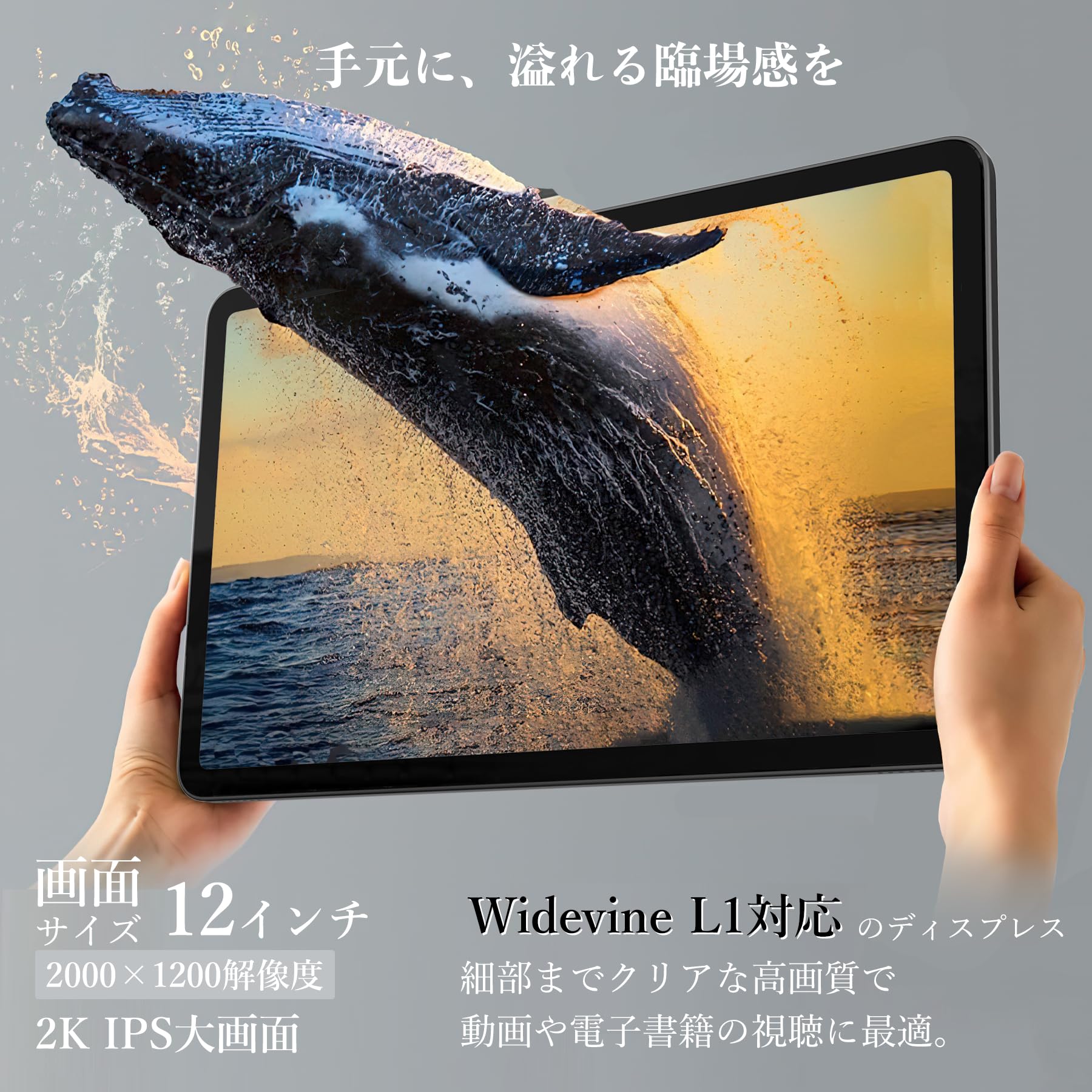 Amazon.co.jp: 【Android 15 タブレット 12インチ 2K IPS大画面