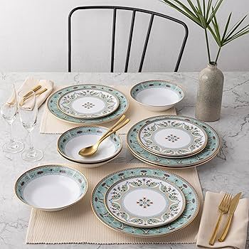 Amazon.com | Noritake Serene Garden 12-Piece Dinnerware Set