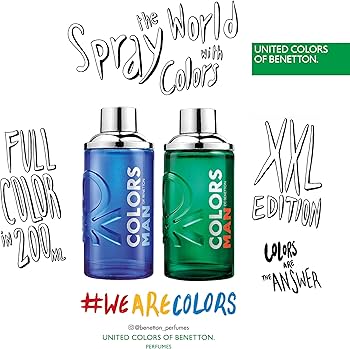 Amazon.com : Benetton Colors Man Blue Eau de Toilette Spray For