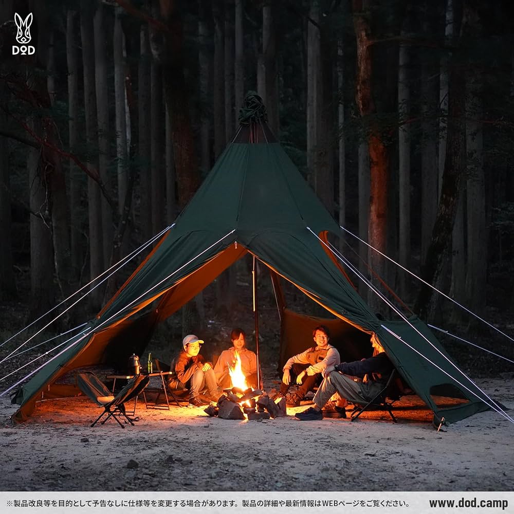 Amazon.co.jp: DOD(ディーオーディー) レンコンテント2L 中で焚き火が
