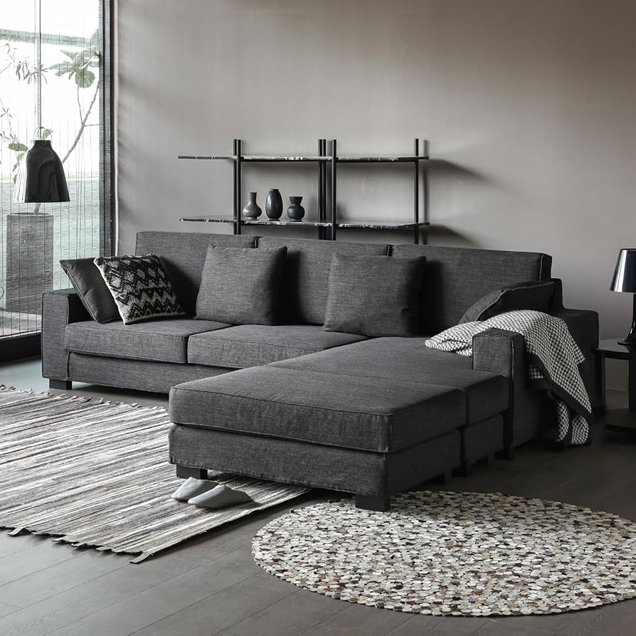 Amazon｜アルモニア (Armonia) カウチソファ ファブリック 3人掛け 【K