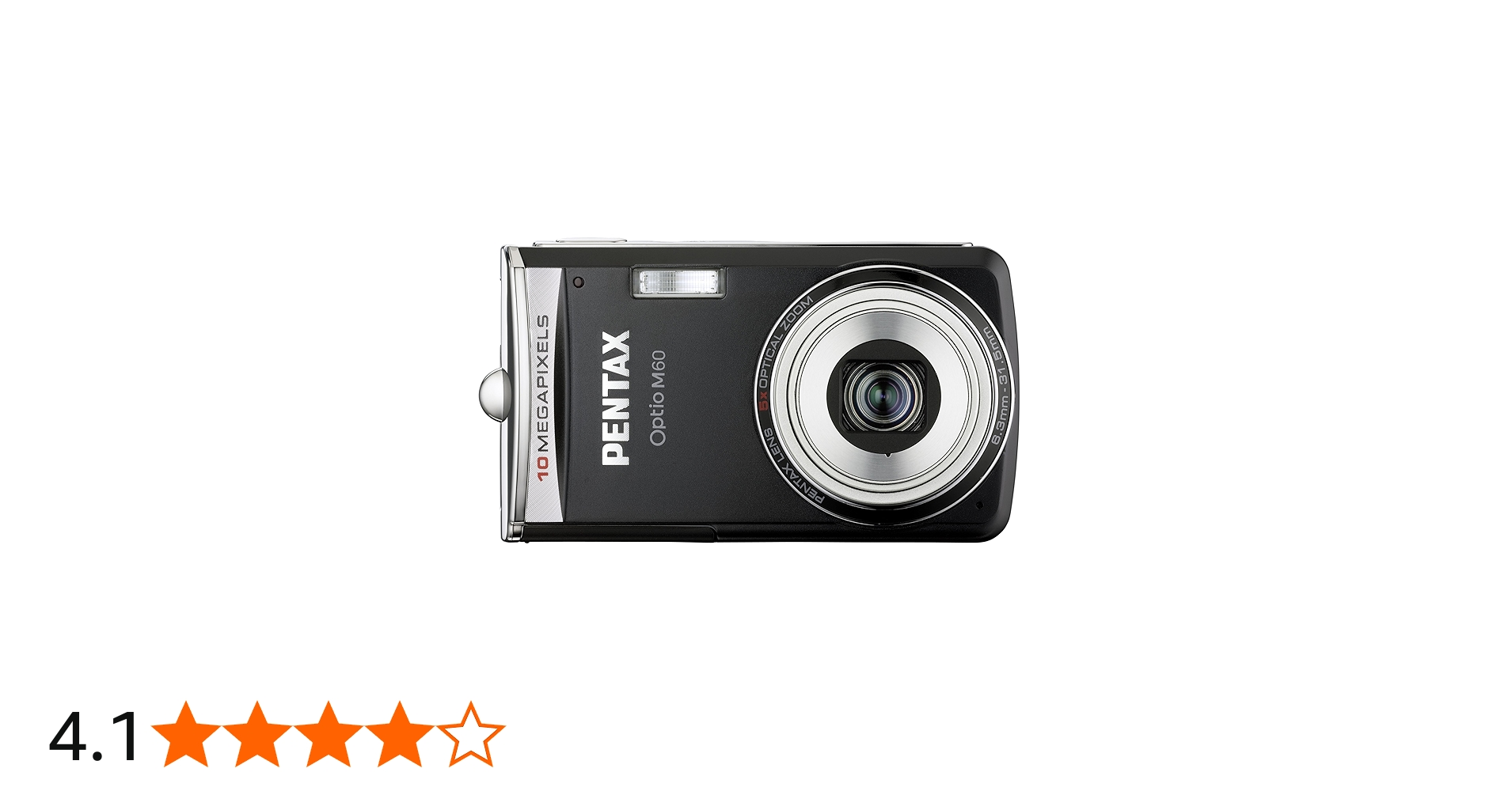 Pentax Optio M60 Digital Camera - Black (10.0MP, 5x Optical Zoom