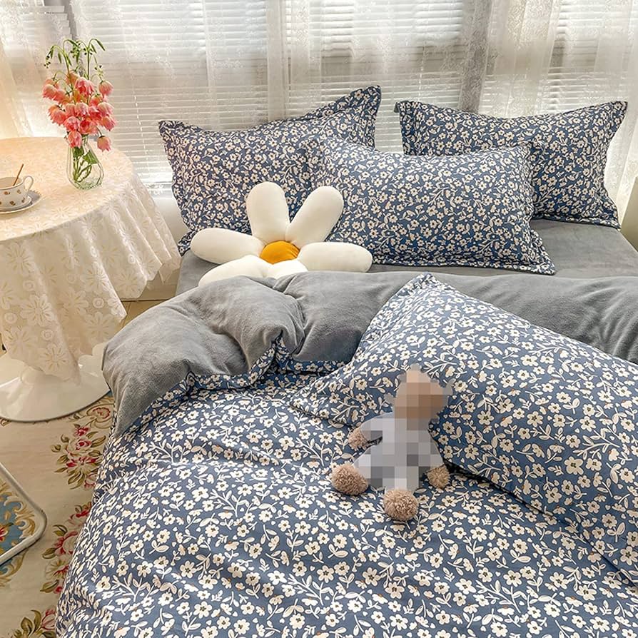 Amazon｜[ZS2L7] レトロ 花柄 ベッドカバー 掛け布団カバー 敷きふとん