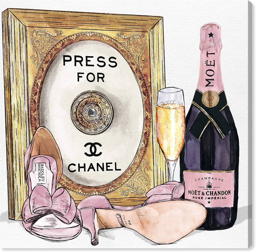 Amazon.co.jp: Oliver Gal 「シャンパンカクテル」キャンバスアート 20