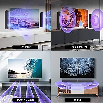 Amazon.co.jp: HolyCrab サウンドバー 2 in 1 取り外し可能 テレビ