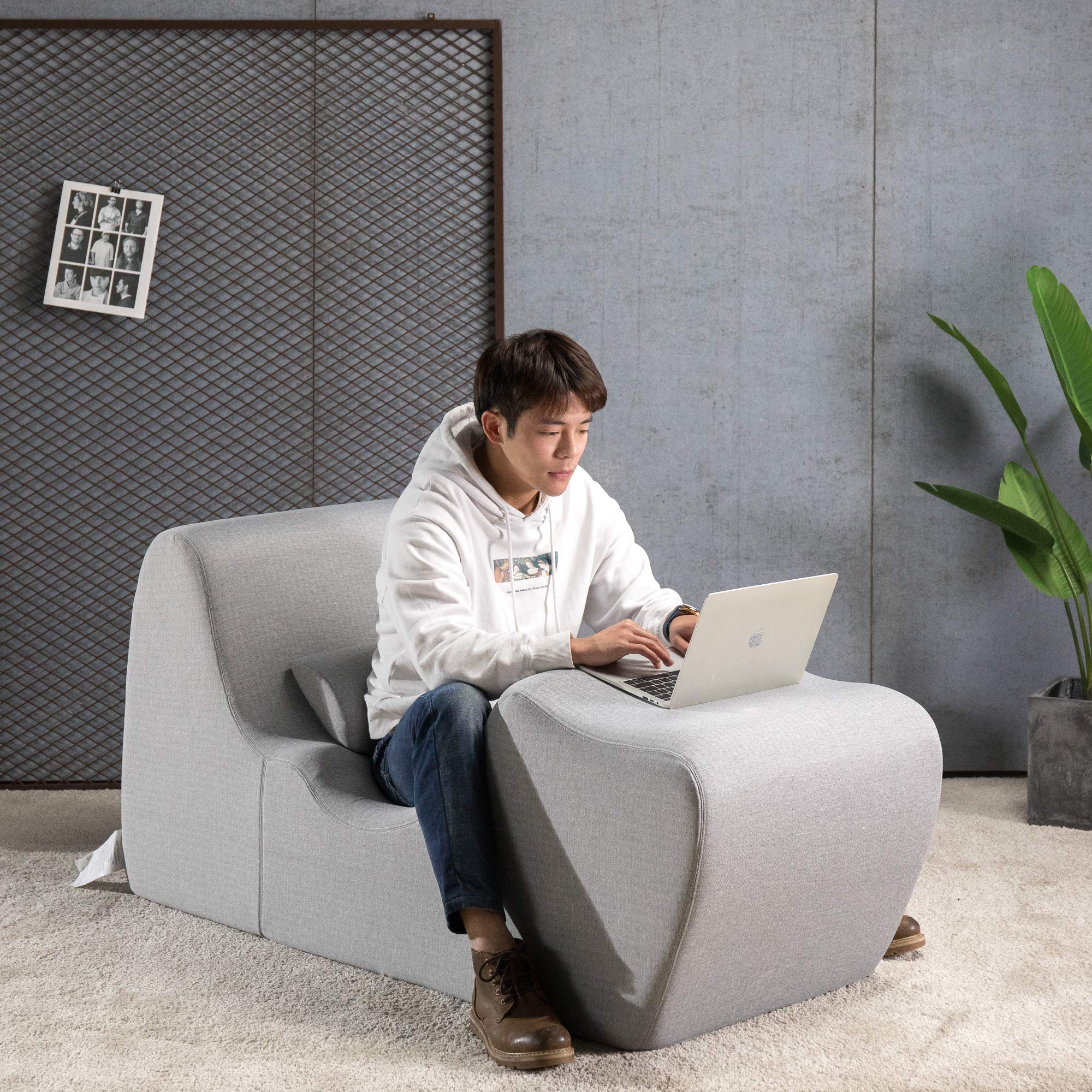 Amazon｜ZINUS ソファー チェア Zero Gravity ライトグレー ラウンジ