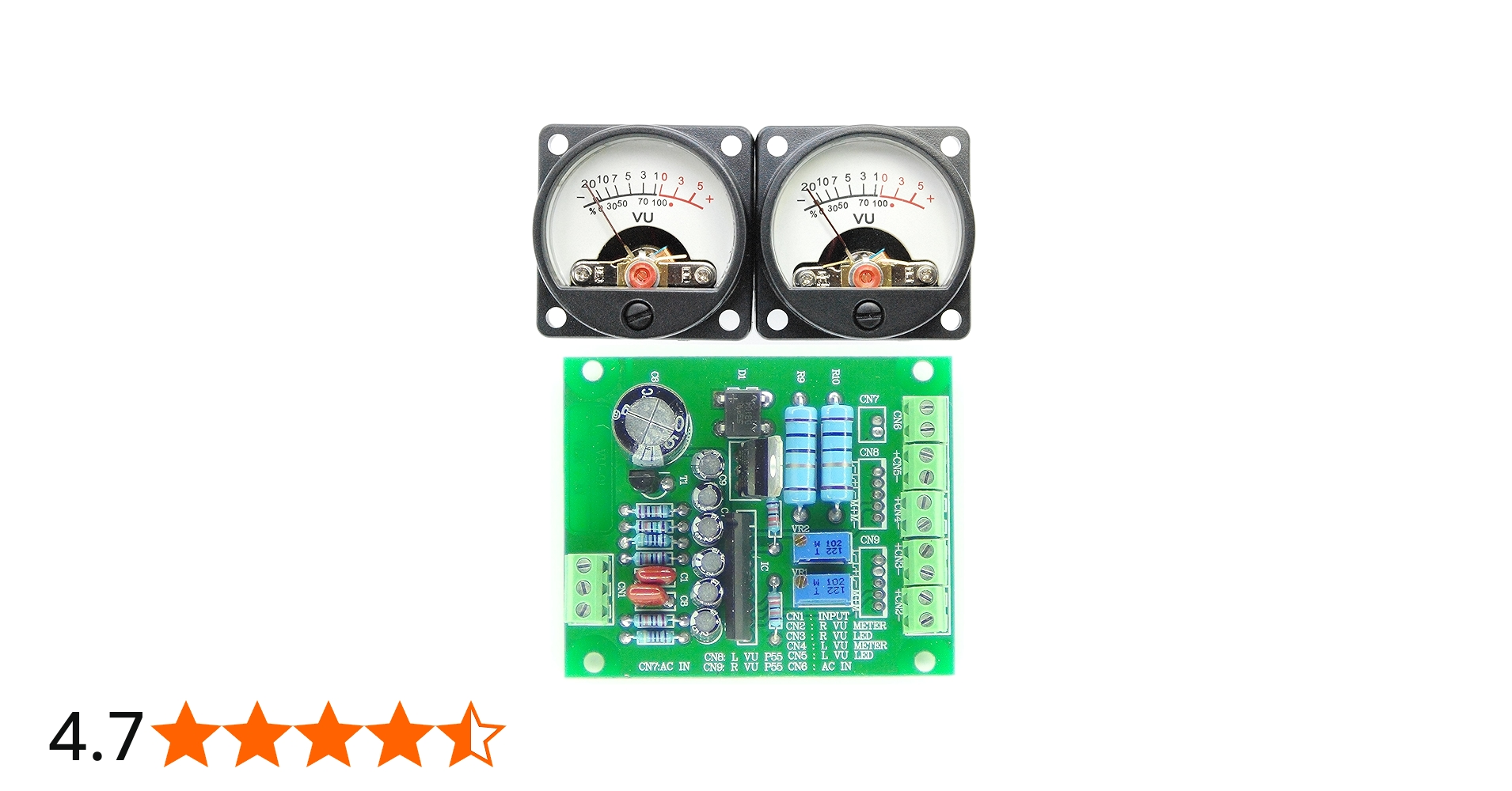 Amazon.co.jp: VUメーター組み込みキット 丸型・アナログメーター