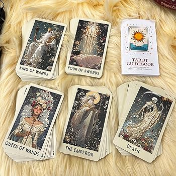 Amazon.co.jp: DPEHAKMK タロットデッキ ユニーク 78枚のフローラル