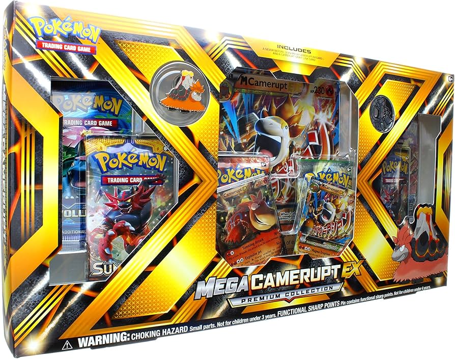 Amazon.com: Pokémon TCG Mega Camerupt EX Premium Collection Box