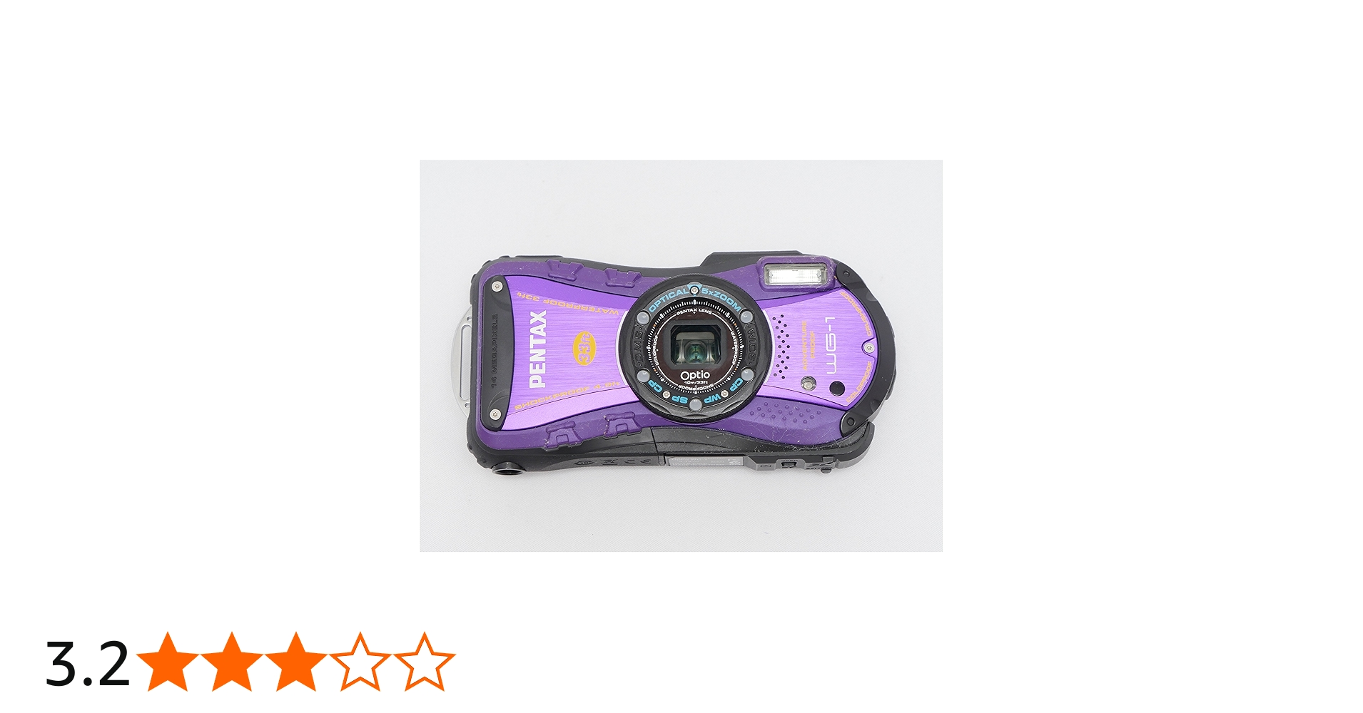 Amazon | PENTAX 防水デジタルカメラOptio WG-1パープル 約1400万画素