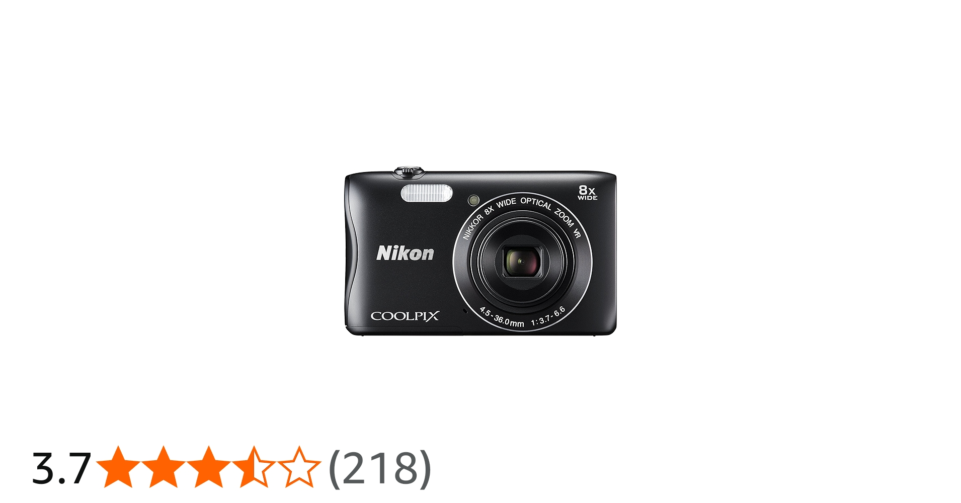 Amazon | Nikon デジタルカメラ COOLPIX S3700 ブラック 光学8倍ズーム