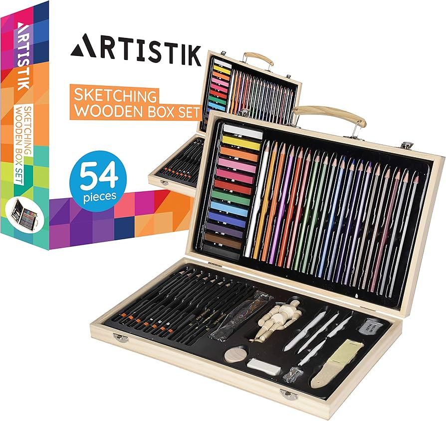 Amazon.com : ARTISTIK Sketching Wooden Box Art Set with Mannequin
