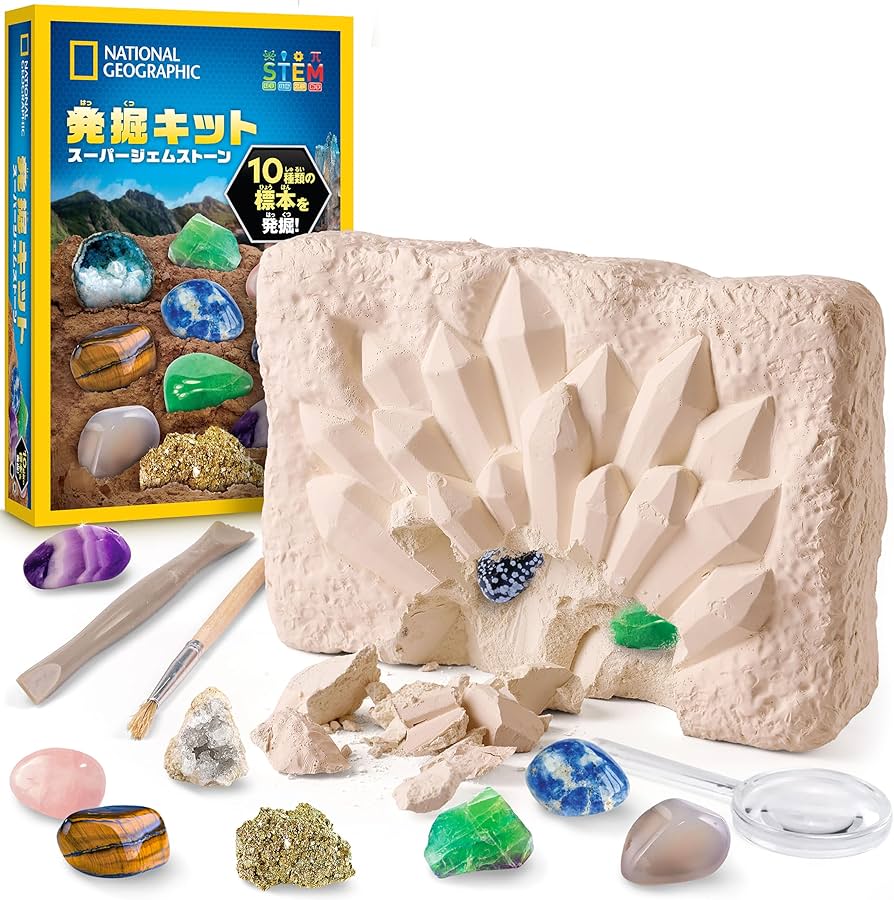 Amazon | ナショナルジオグラフィック ジェムストーン発掘キット 本物