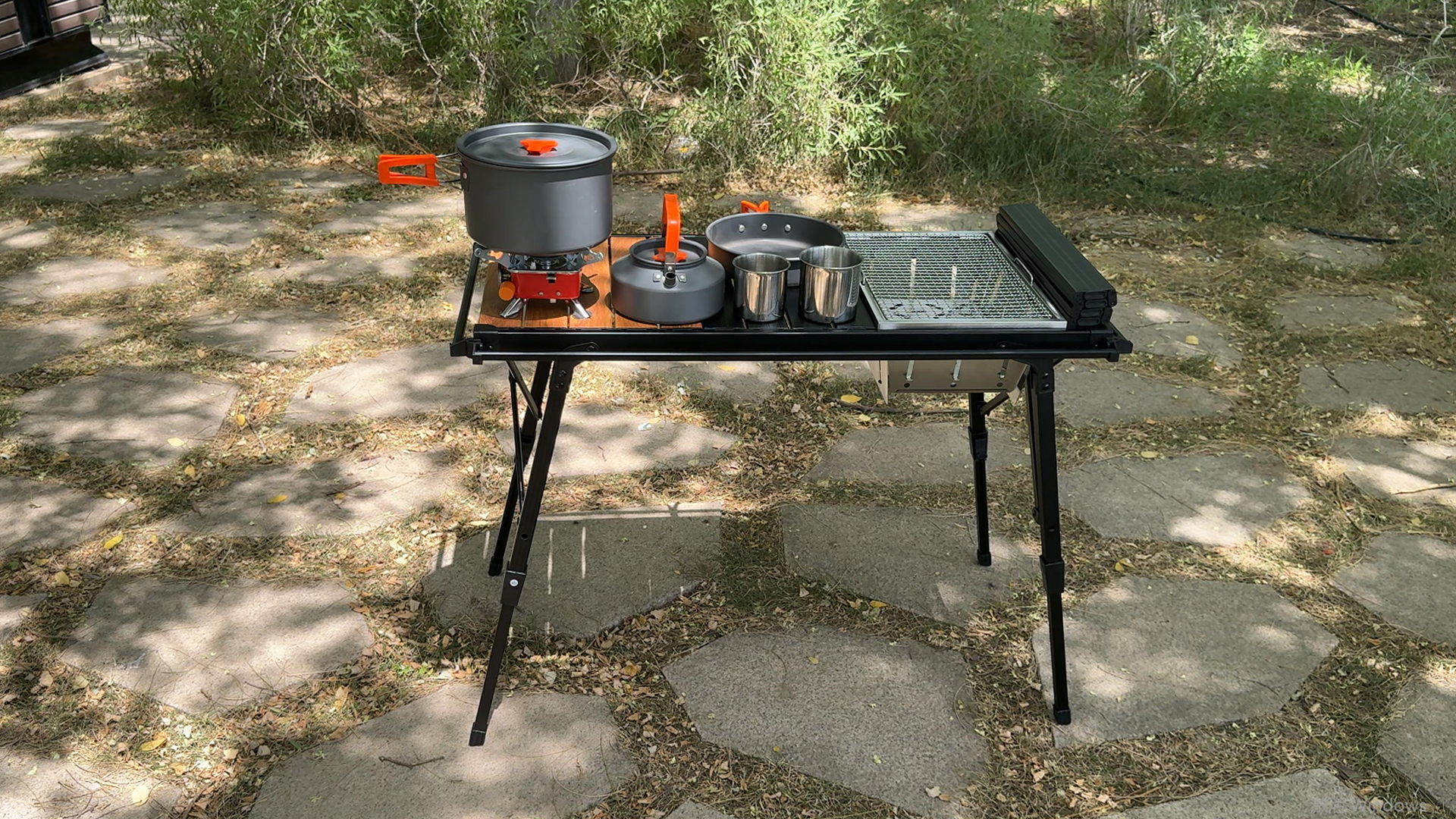 Amazon.co.jp: キャンプテーブル IGTテーブル 折り畳み 高さ無段階調節