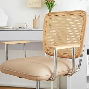 Amazon.co.jp: LOWYA ロウヤ デスクチェア ラタン調チェア おしゃれ