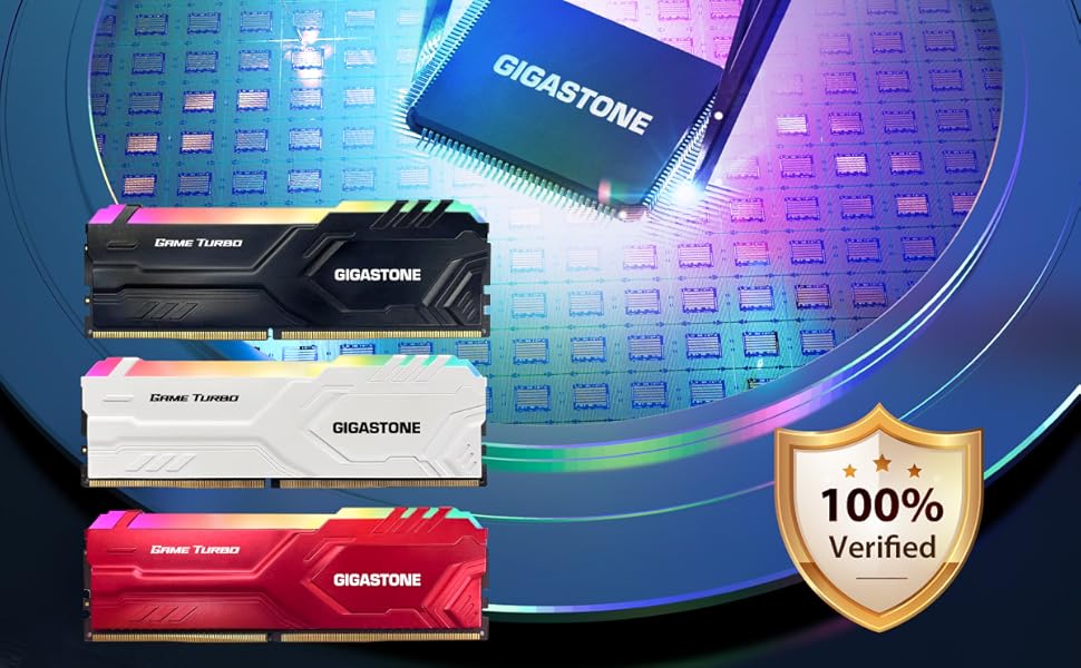 RGB DDR4 RAM】GIGASTONE Game TURBO 32GB Kit (2x16GB)DDR4 3200MHz