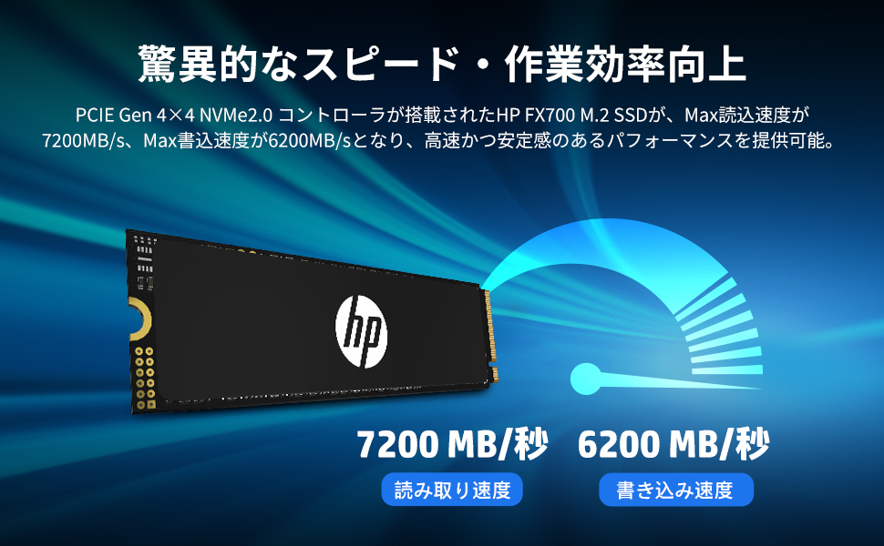 Amazon | HP FX700 2TB SSD NVMe2.0 M.2 Type 2280 PCIe Gen4×4 最大