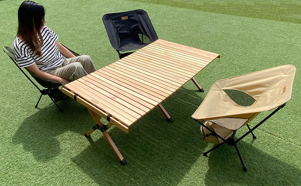 Amazon | VASTLAND(ヴァストランド) ウッドロールトップテーブル 120cm