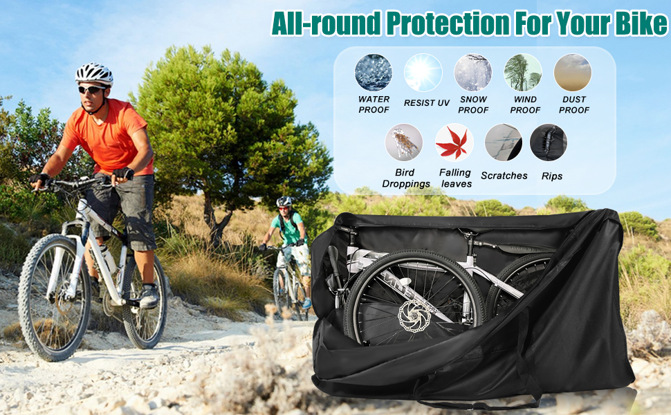 Folding Bike Bag,Sturdy Bicycle Travel Carry Bag with Strong