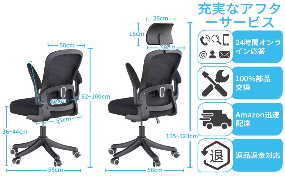 Amazon | オフィスチェア ZXhome デスクチェア 椅子 パソコンチェア