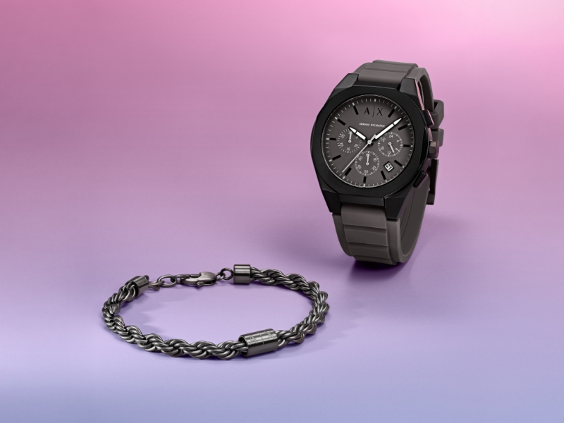 Amazon.com: Armani Exchange A|X Men's Three-Hand Stainless Steel