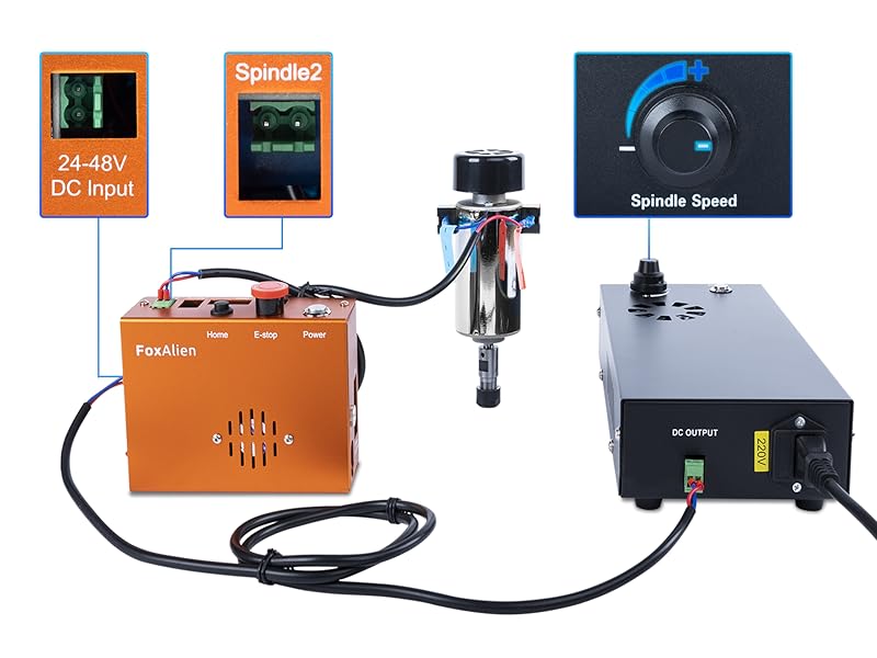 Amazon.com: FoxAlien CNC Upgrade Kit 300W DC Spindle Milling Motor