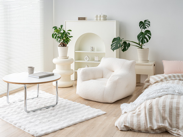 Amazon.co.jp: smoo ビーズクッション 1人掛けソファ ポケット付き