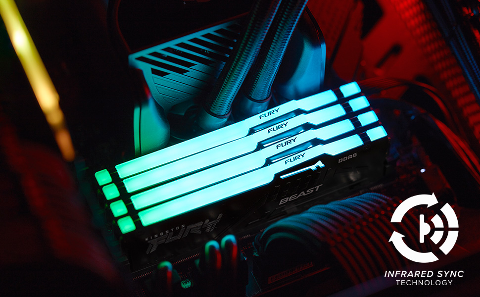 Kingston FURY Beast 64GB (2x32GB) 5600MT/s DDR5 CL36 RGB Desktop