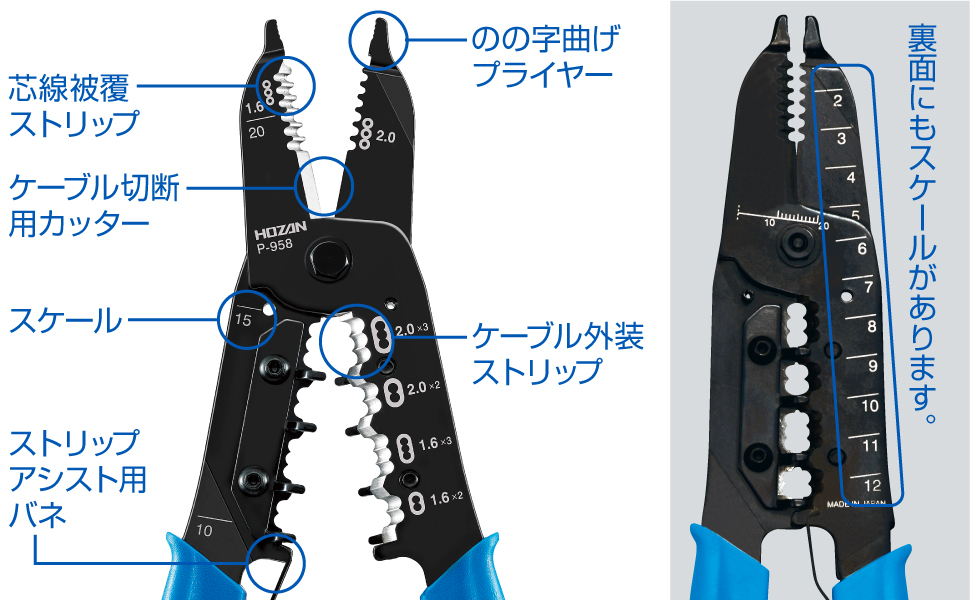 Amazon | ホーザン(HOZAN) VVFストリッパー 合格ゲージセット(右手用