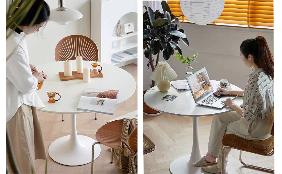 Amazon｜丸テーブル ダイニングテーブル カフェテーブル 円形 幅80cm